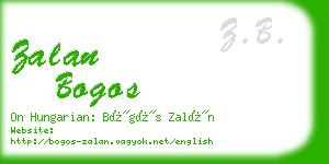 zalan bogos business card